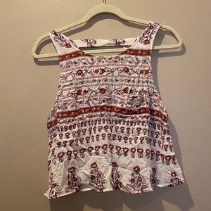Patterned loose fit tank